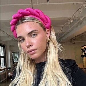 Leletny pink oversize puffy headband